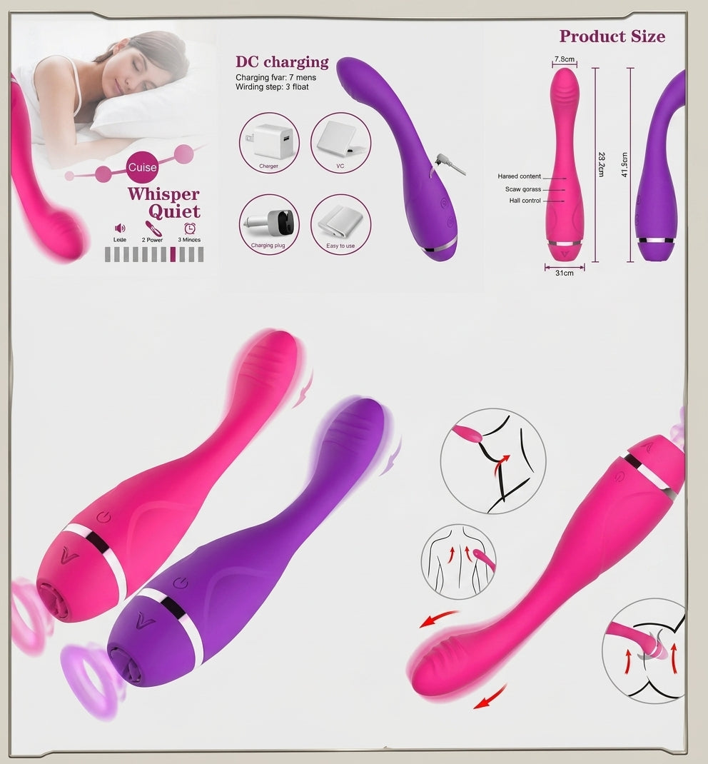 Estimulador Corporal y Clitoriano Multiuso Diseño Ergonómico Cod. 1030