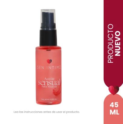 Aceite Sensual para Masajes Efecto Calor 45ml Sen Íntimo Cod. 2940