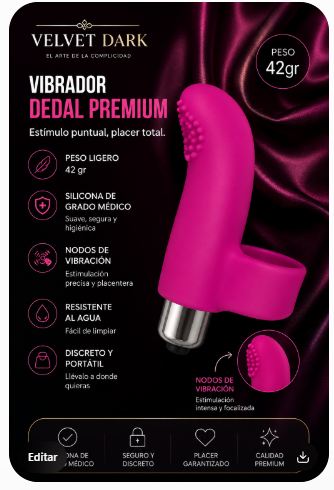 Bala Vibradora de Dedo Clitorial de Silicona