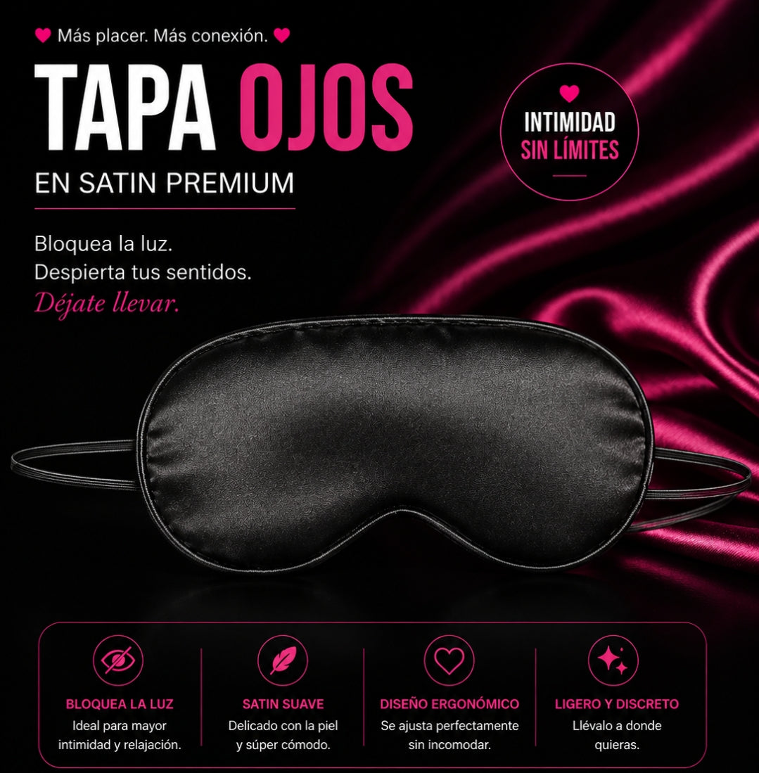 Antifaz Tapa Ojos en Satín Suave – Máximo Descanso y Cuidado Facial